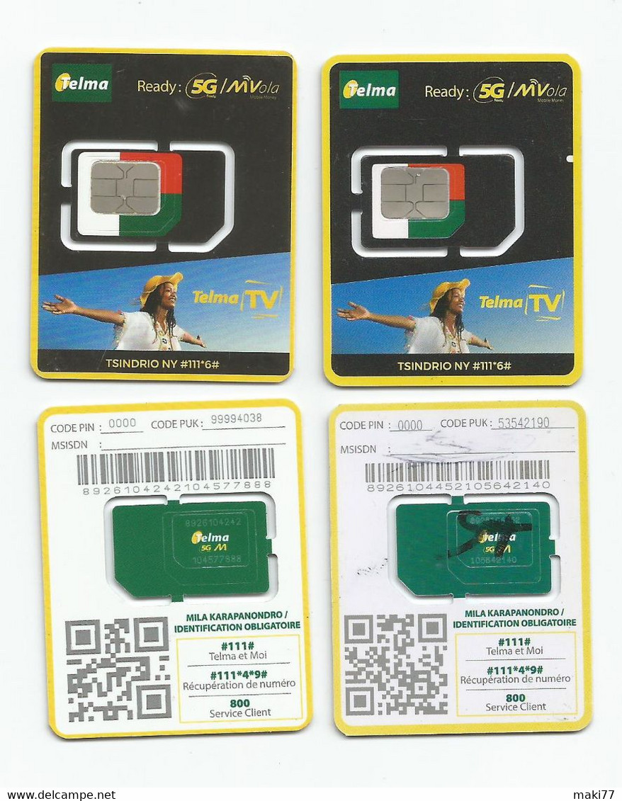 MADAGASCAR MADAGASKAR  LOT1  Carte SIM NEUVE 5G  /  MALAGASY NEW SIM Card TELMA MADAGASCAR - Madagaskar