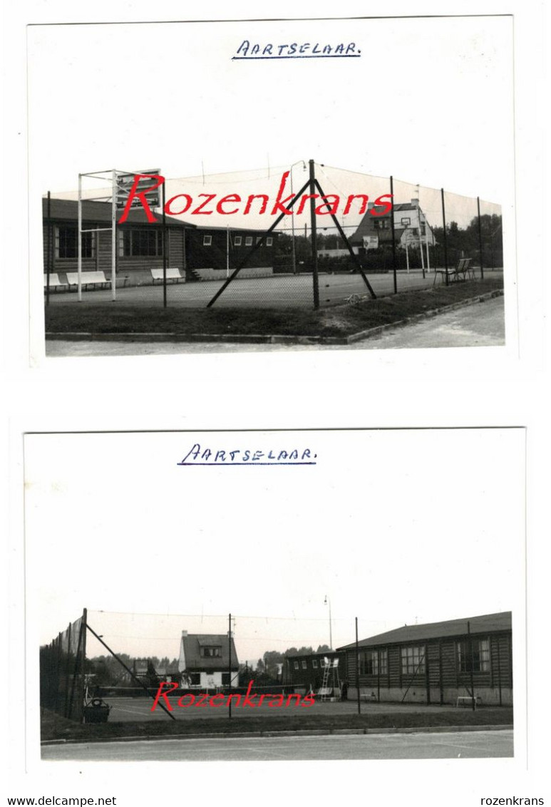 Lotje Van 2 Foto's Unieke Oude Foto Aartselaar Tennis Tennisclub Basketbalclub ZELDZAAM Periode 1965-1975 - Aartselaar