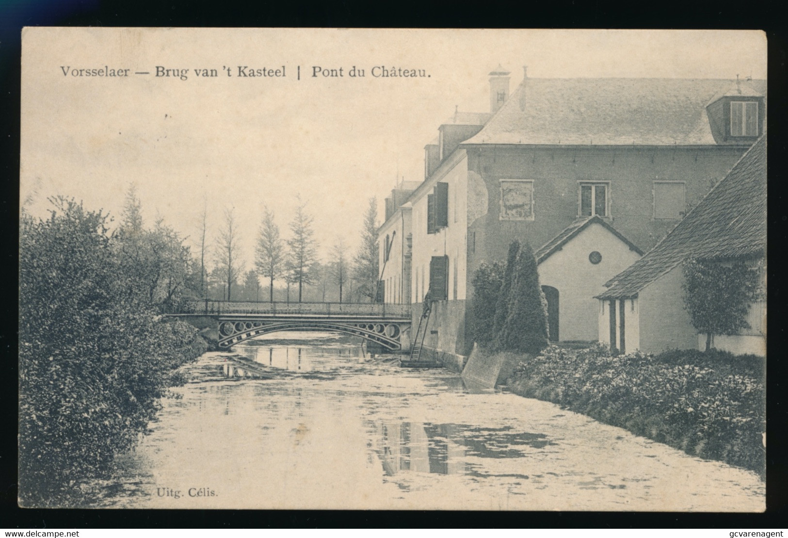 VORSSELAER    BRUG VAN 'T KASTEEL  PONT DU CHATEAU          2 SCANS - Vosselaar