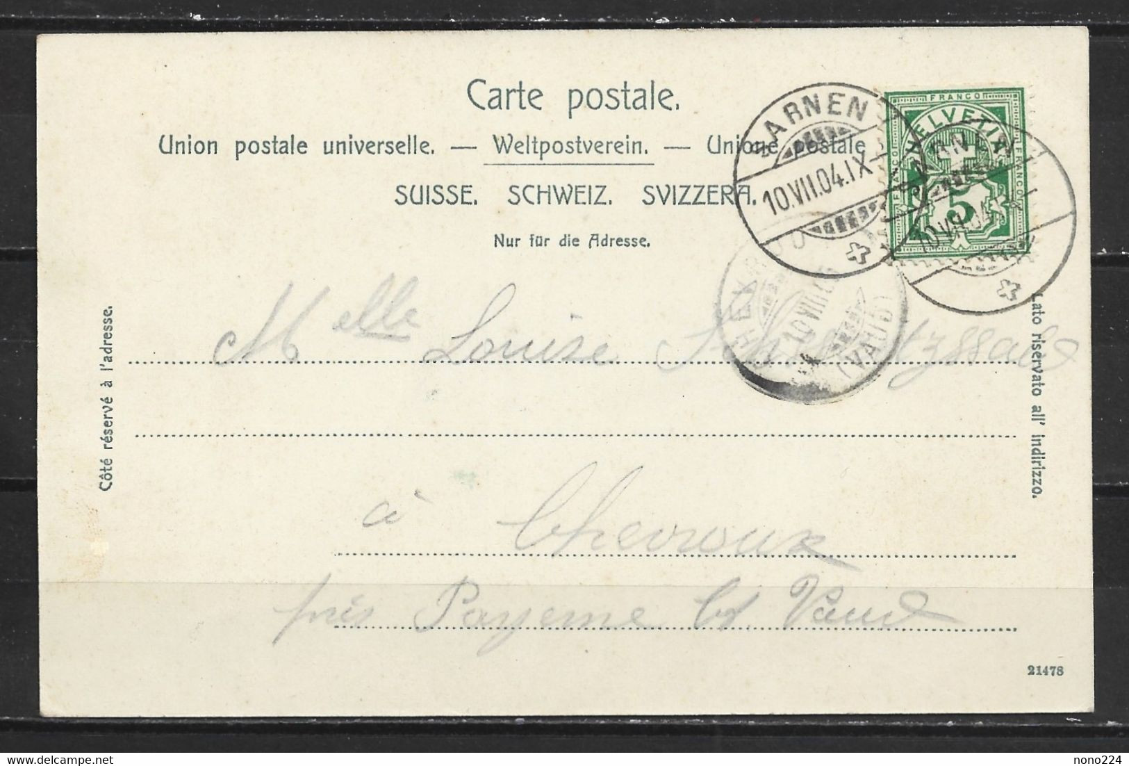 Carte P De 1904 ( Sarnen / Institut ) - Sarnen