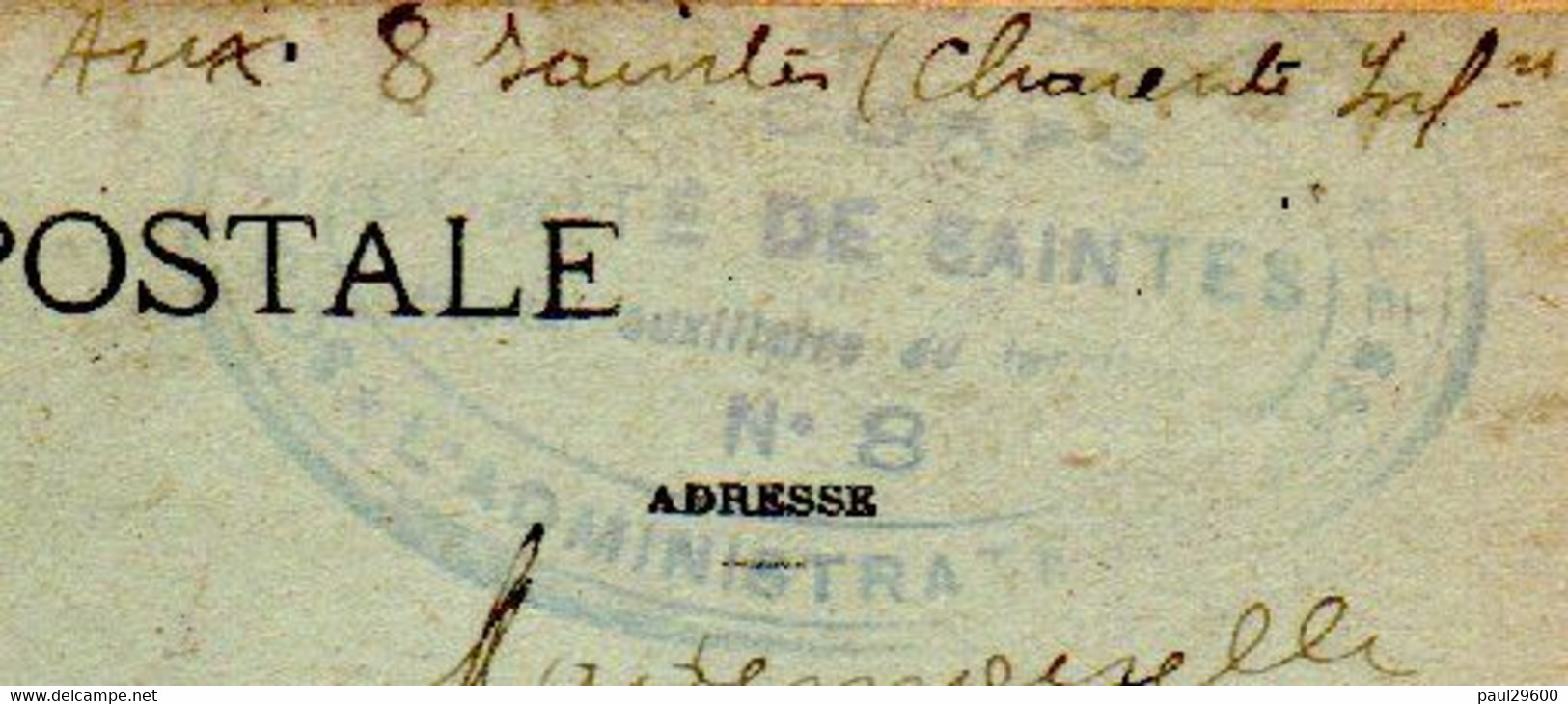 Dept 17 : ( Charente Maritime ) Saintes, Tampon Militaire???, Ecrite Le 28/08//1928, Intérieur De L'église Saint-Vivien. - Saintes