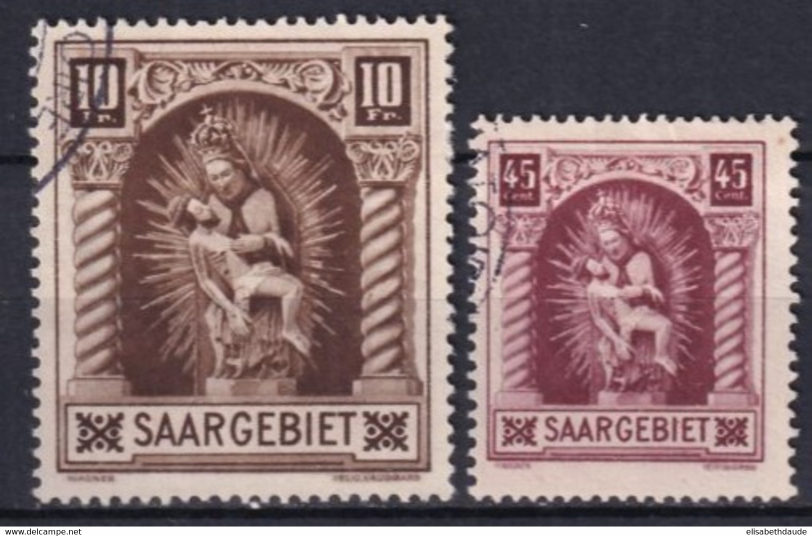SAAR / SARRE - 1925 - YT N° 101/102 OBLITERES - COTE = 42 EUR. - Gebruikt