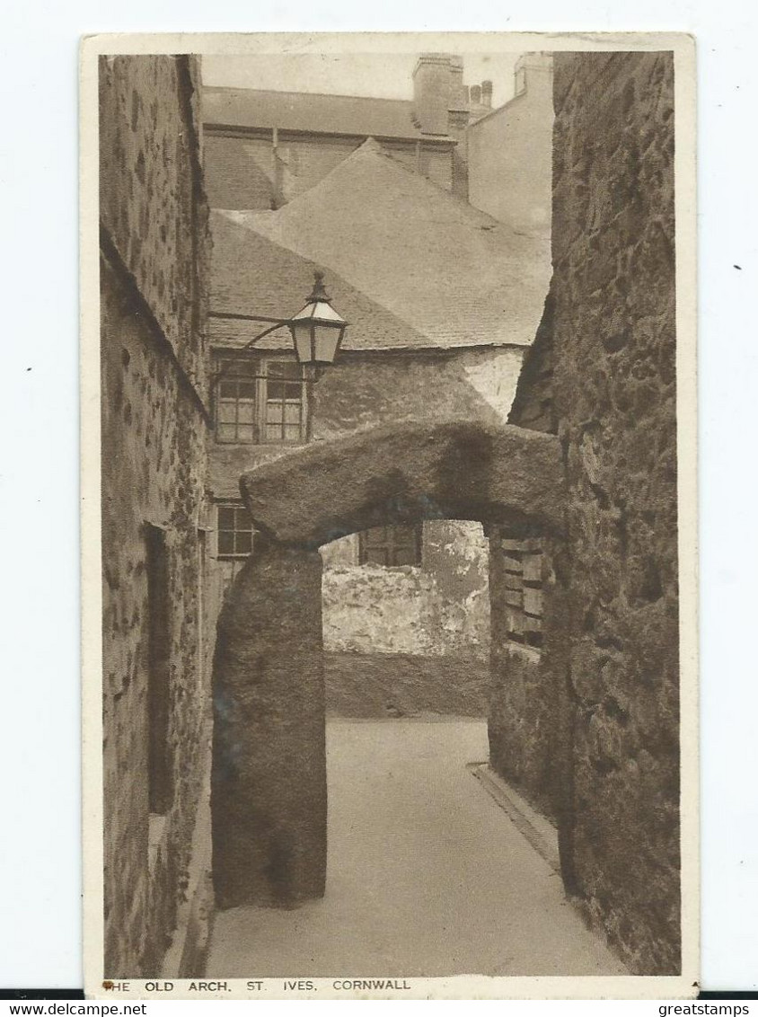 Cornwall Postcard  St.ives The Old Arch Unused Warren's Tours - St.Ives