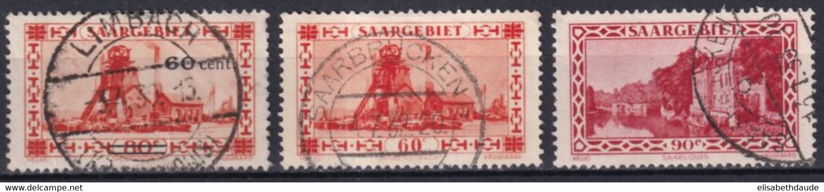 SAAR / SARRE - 1930 - YT N° 139/140A OBLITERES - COTE = 38.5 EUR. - Gebruikt