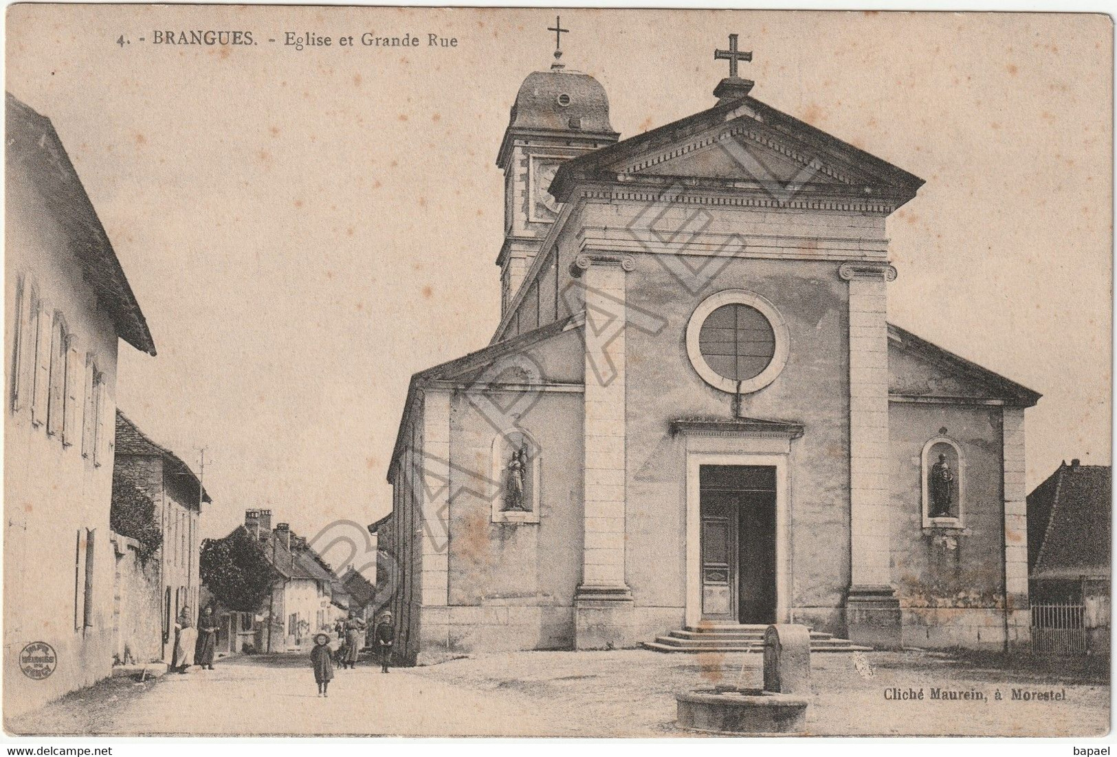 Brangues (38) - Église Et Grande Rue - Brangues