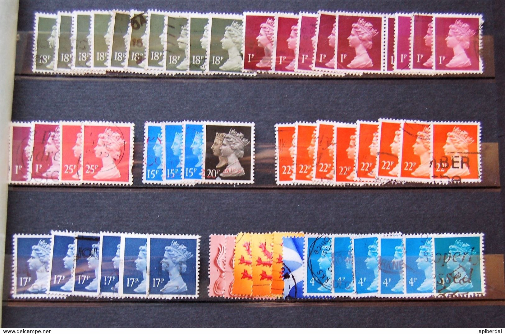 Grande Bretagne Great Britain GB -  115 "machin" Stamps Used - Machins