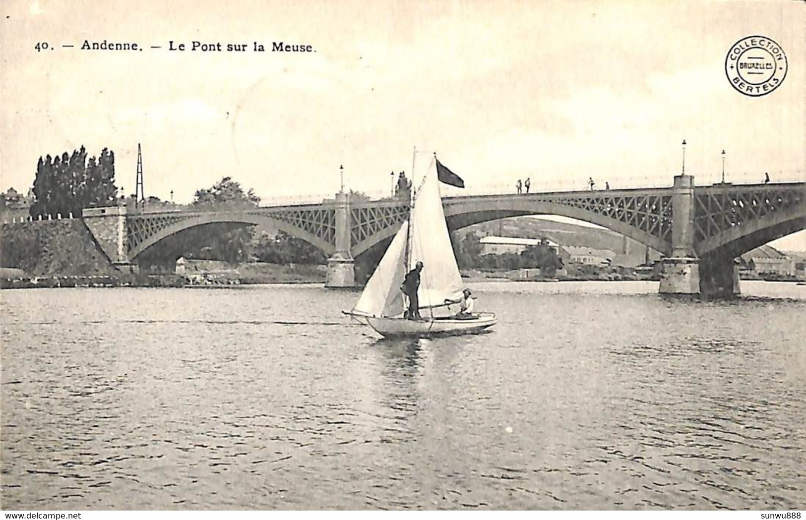 Andenne - Le Pont Sur La Meuse (Bertels Animée 1913) - Andenne