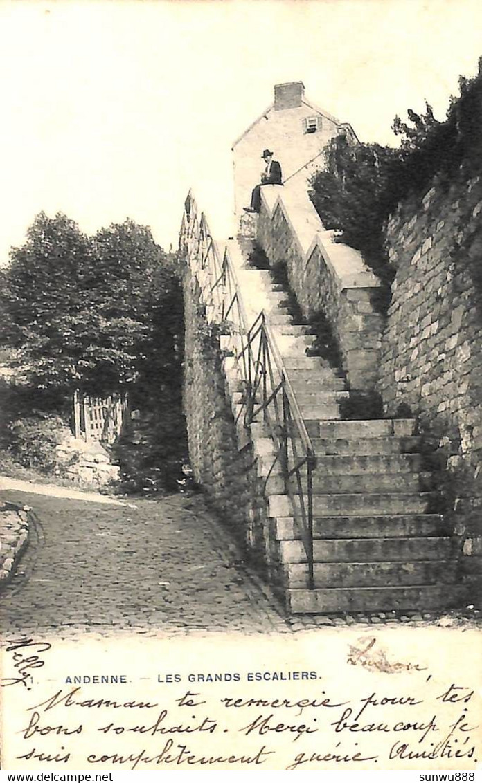 Andenne - Les Grands Escaliers (Phot. Bertels 1905) - Andenne