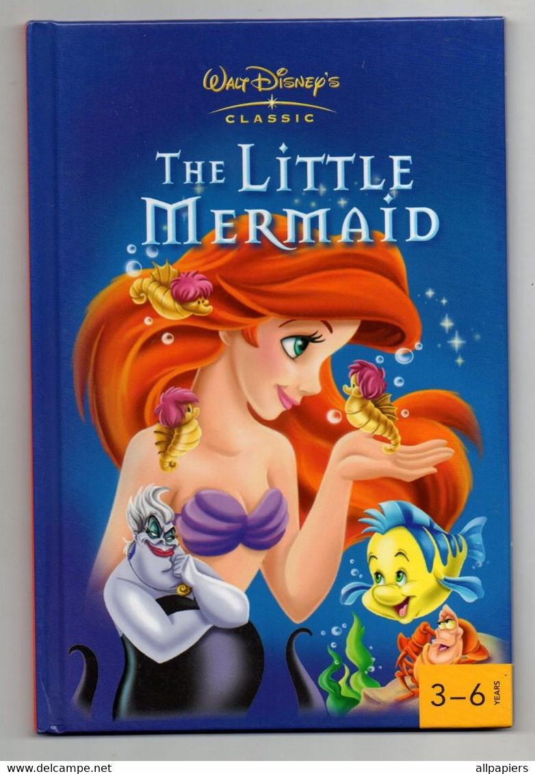 The Little Mermaid Par Walt Disney - 3-6 Years - Format : 24x16 Cm - Racconti Fiabeschi E Fantastici