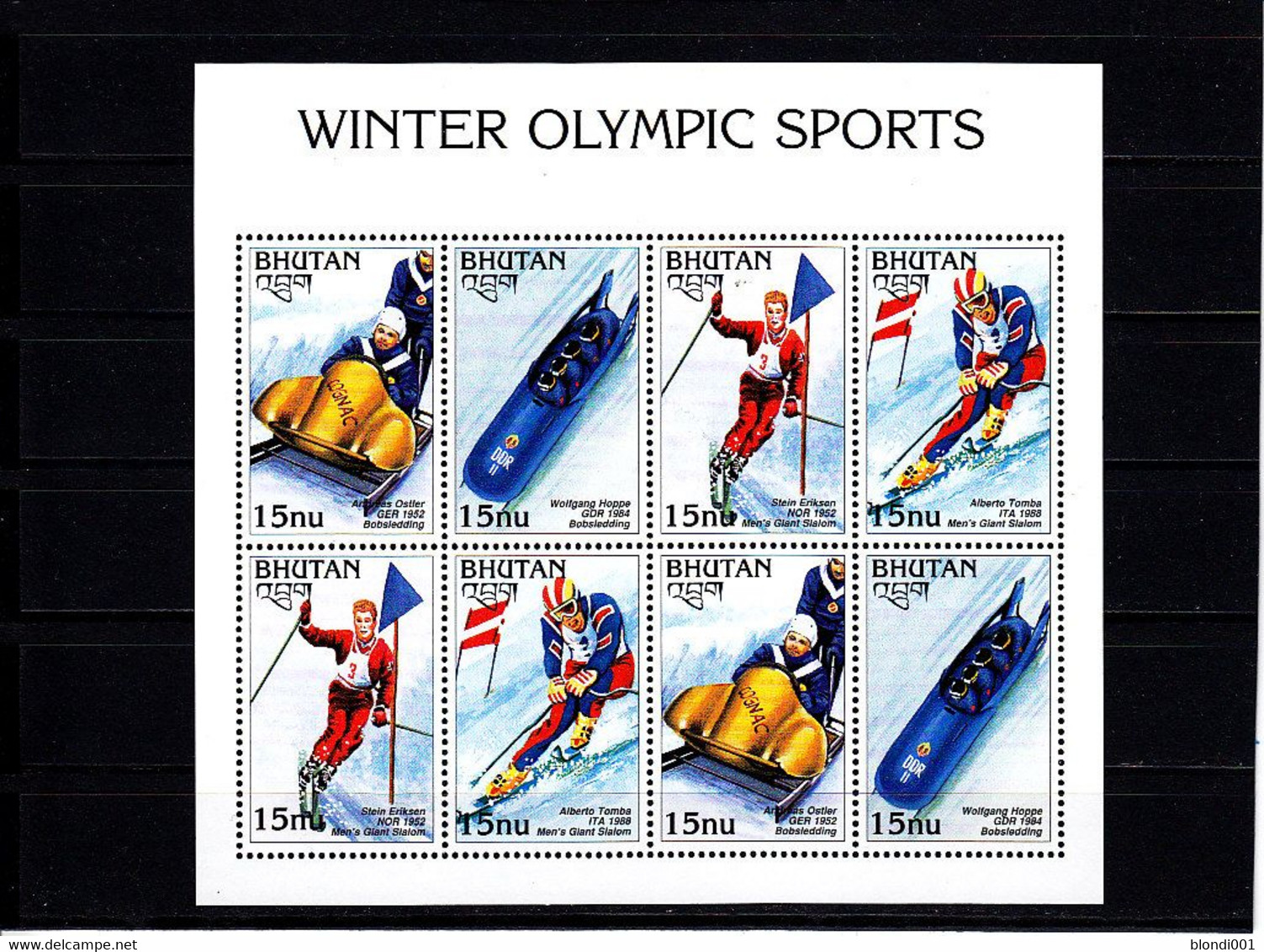 Olympics 1998 - Ski - Bob - BHUTAN - Sheet MNH - Winter 1998: Nagano