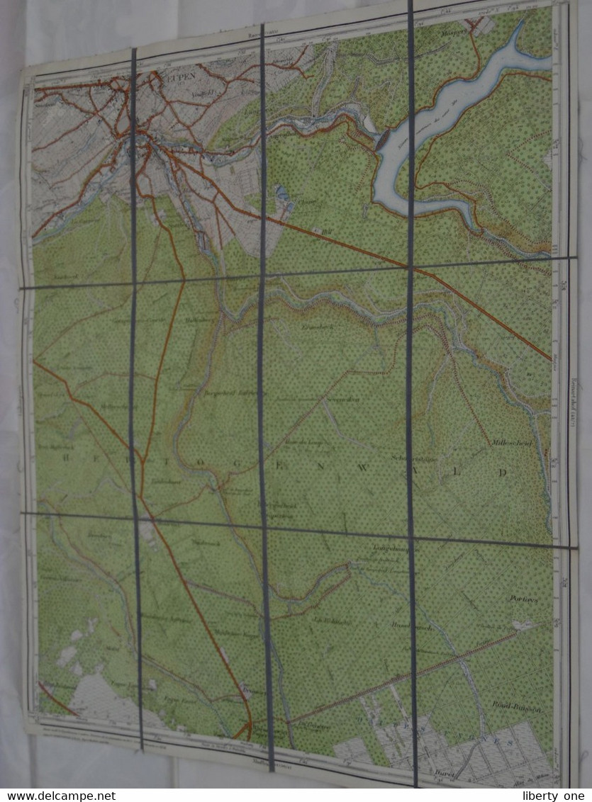 EUPEN ( 43/6 - Echelle 1:20.000 ) > ( Katoen / Cotton / Coton - 1872 > 1931/38 ) +/- 45 X 55 Cm. ( België ) ! - Europa