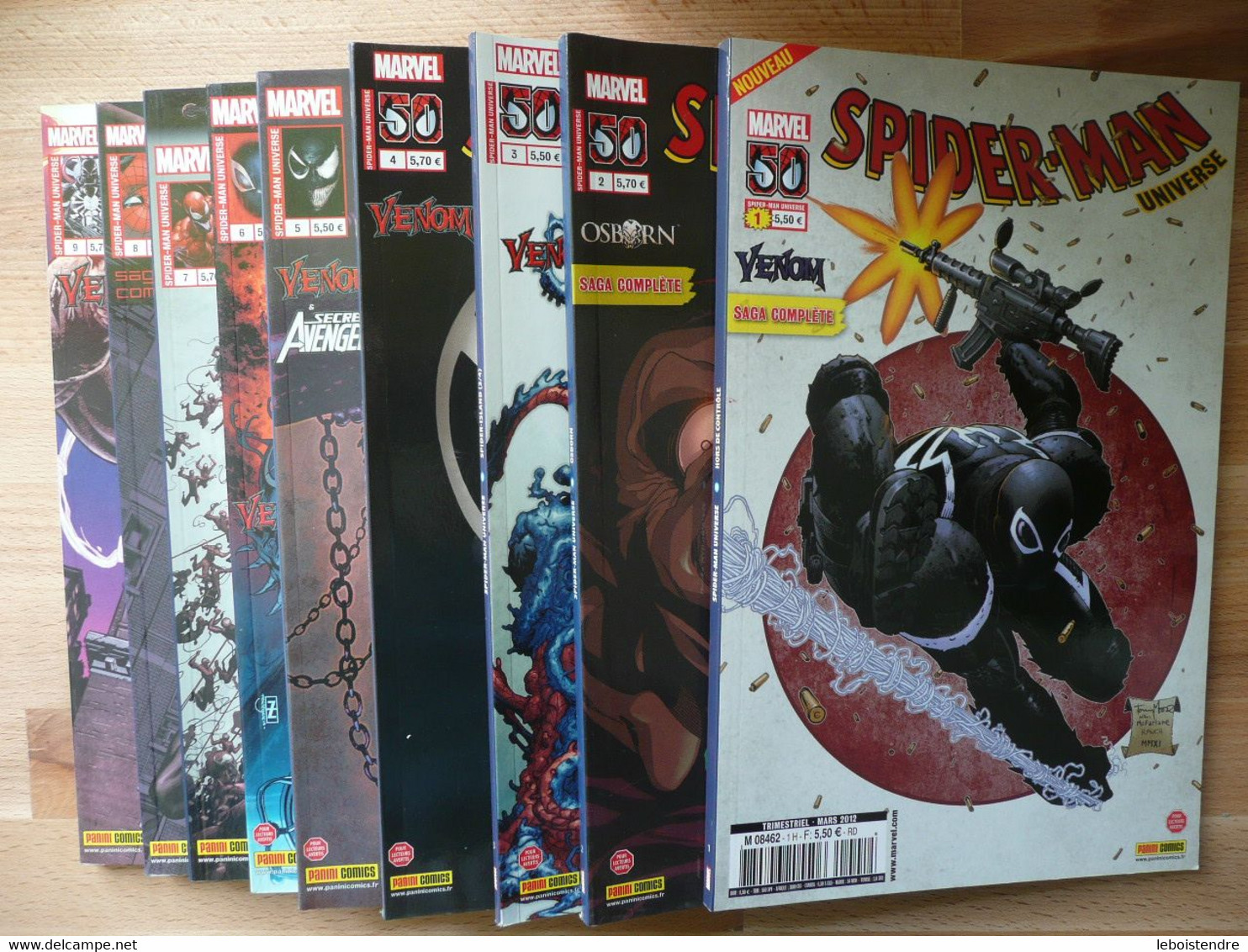 LOT SPIDERMAN SPIDER-MAN UNIVERSE N 1 A 9 2012 2013 2014 PANINI COMICS MARVEL TBE - Wholesale, Bulk Lots