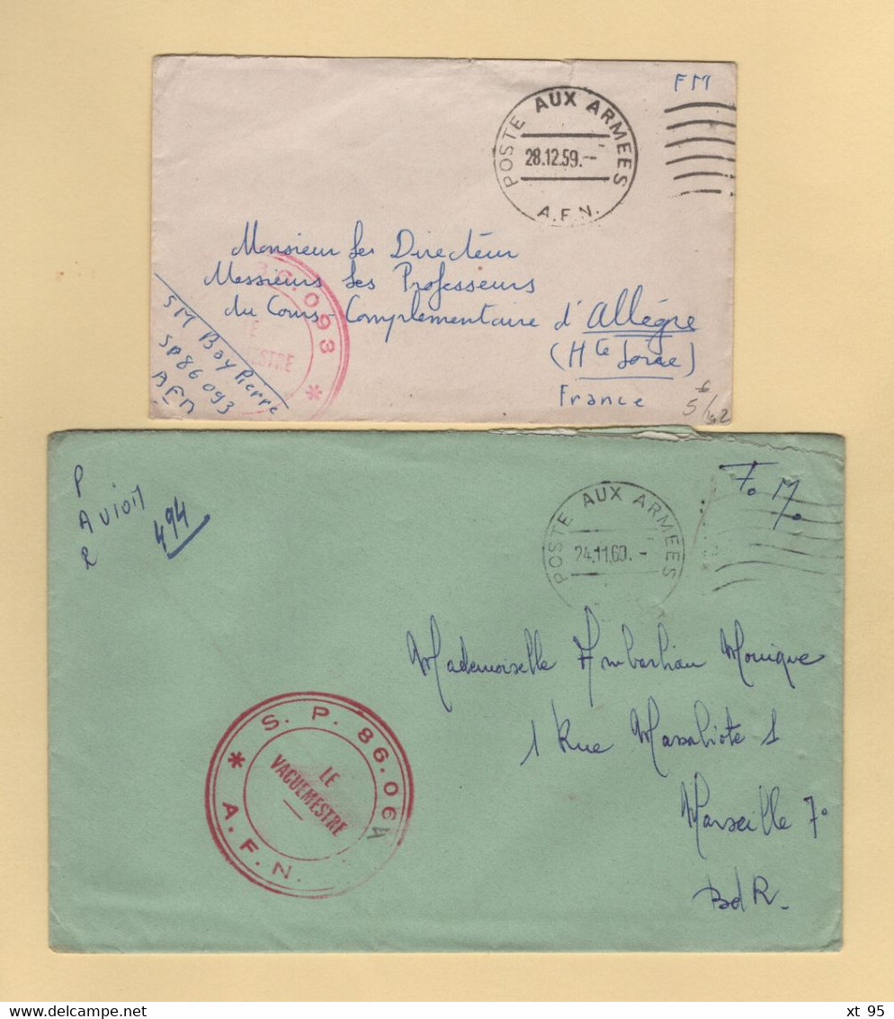 AFN - Postes Aux Armees - SP 86.064 Et SP 86.093 - War Of Algeria