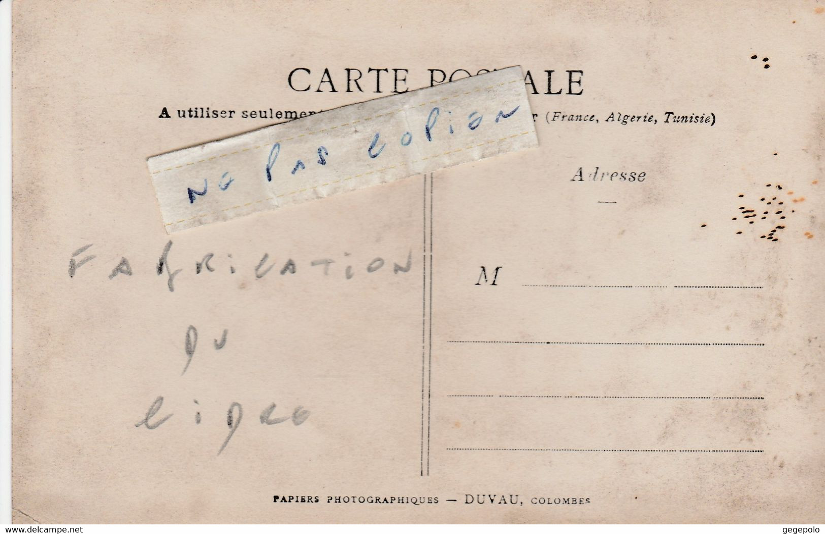 FABRICATION DU CIDRE    ( Carte Photo   ) - Craft