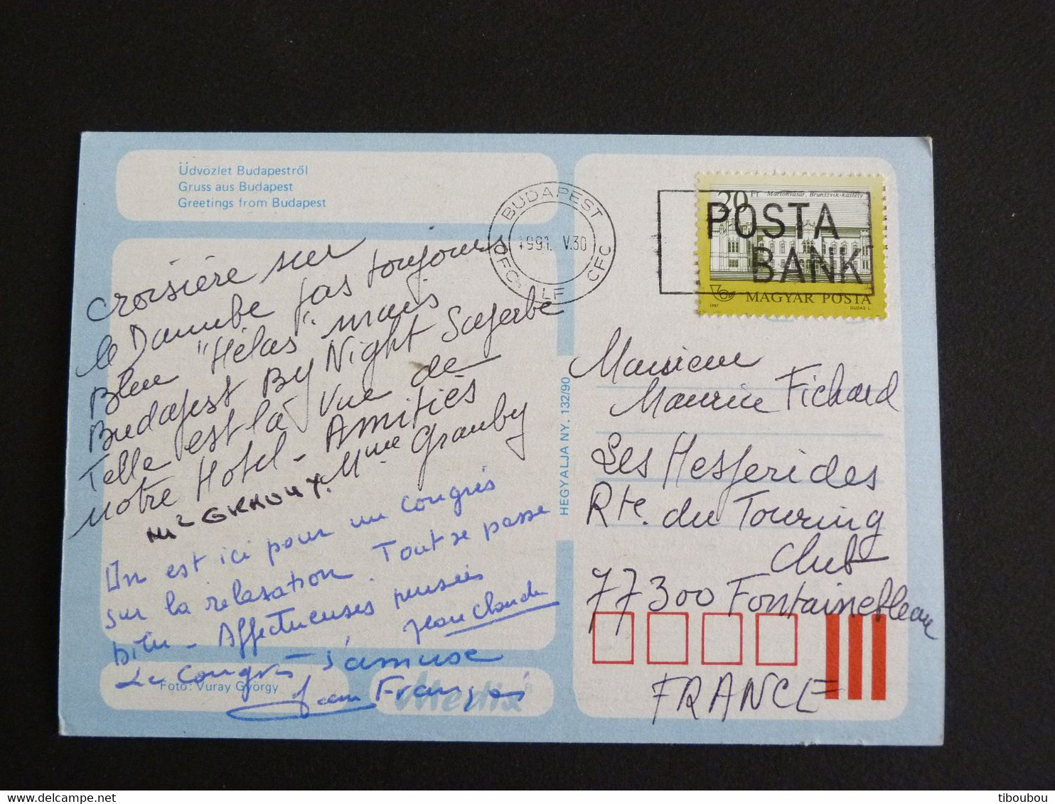 LETTRE HONGRIE HUNGARY MAGYARORSZAG YT 3111 CHATEAU FAMILLE BRUNSZVIK A MARTONVASAR - BUDAPEST - Storia Postale