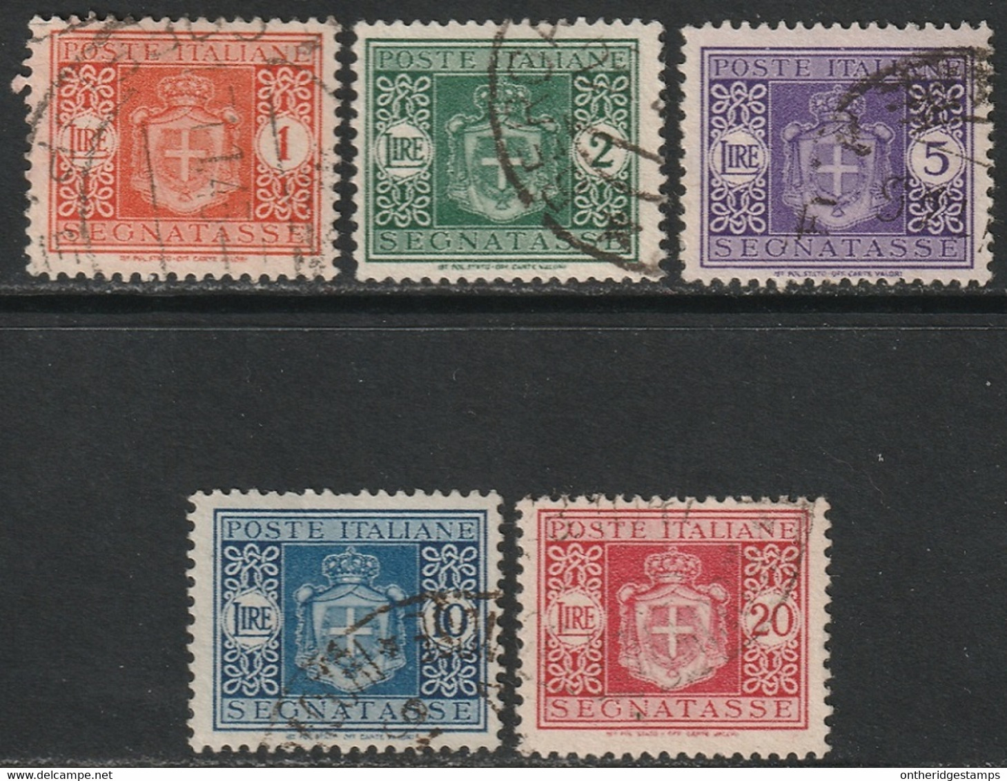 Italy 1946 Sc J60-4 Italia Postage Due Set High Values Used - Postage Due