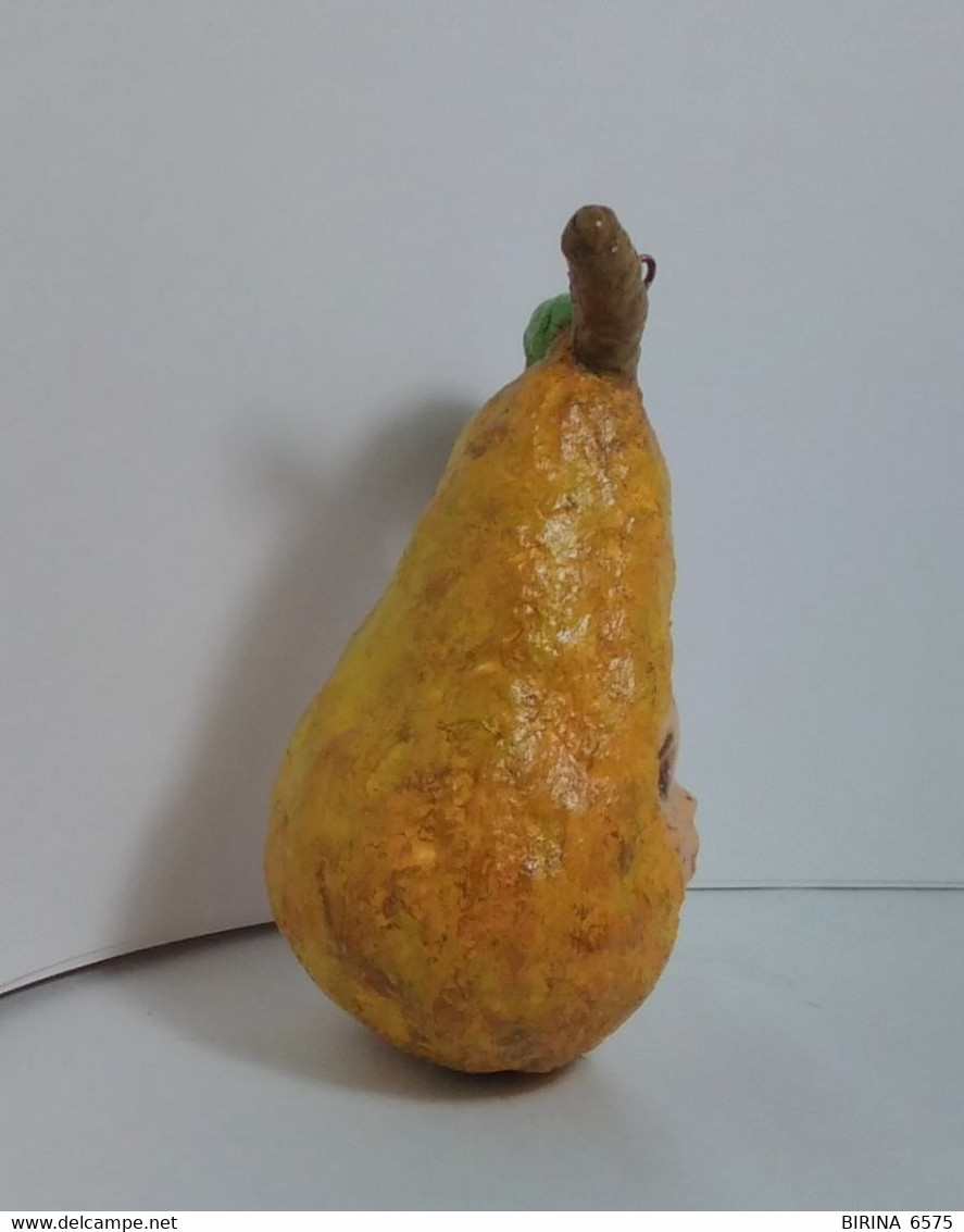 Christmas Tree Toy. Pear. From Cotton. 11 Cm. New Year. Christmas. Handmade. - Décoration De Noël