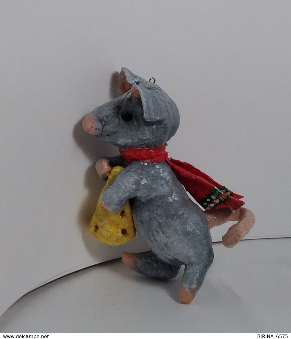 Christmas Tree Toy. Rat Shurik. From Cotton. 10 Cm. New Year. Christmas. Handmade. - Décoration De Noël