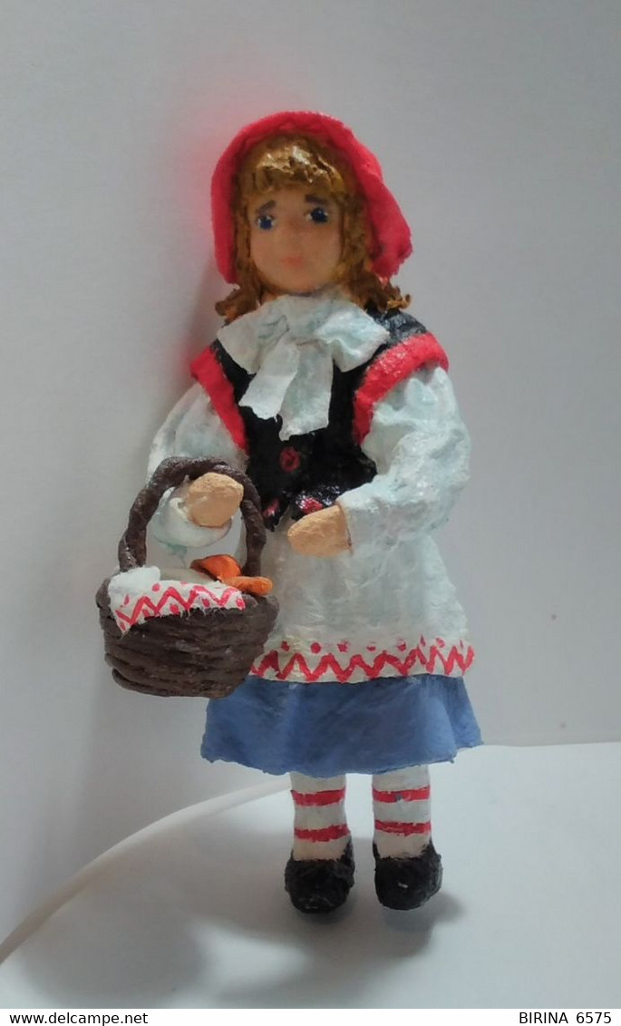 Christmas Tree Toy. Red Riding Hood. From Cotton. 14 Cm. New Year. Christmas. Handmade. - Décoration De Noël