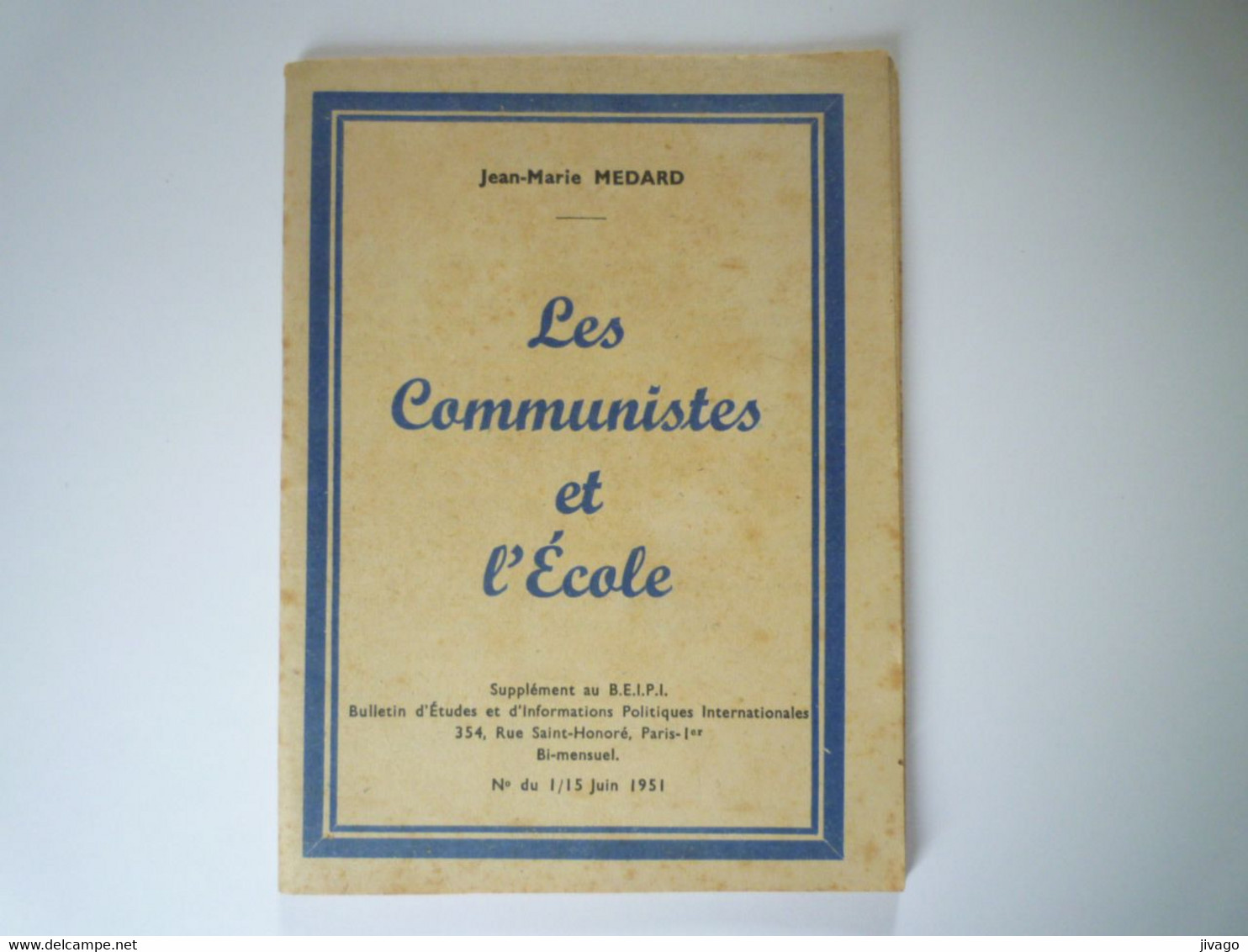 2022 - 2208  Les Communistes Et L'ECOLE "  Petit Livret De 47 Pages Format  11 X 15cm   XXX - Non Classés