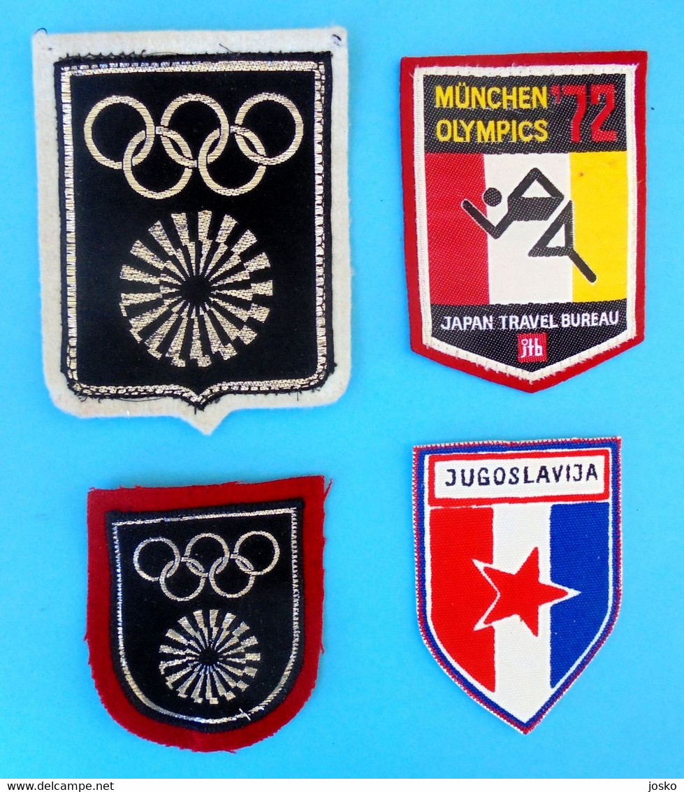 SUMMER OLYMPIC GAMES MUNICH 1972 - Lot Of 4. Patches * Jeux Olympiques Olympia Olympiade Olimpici Olimpiadi Munchen '72. - Apparel, Souvenirs & Other