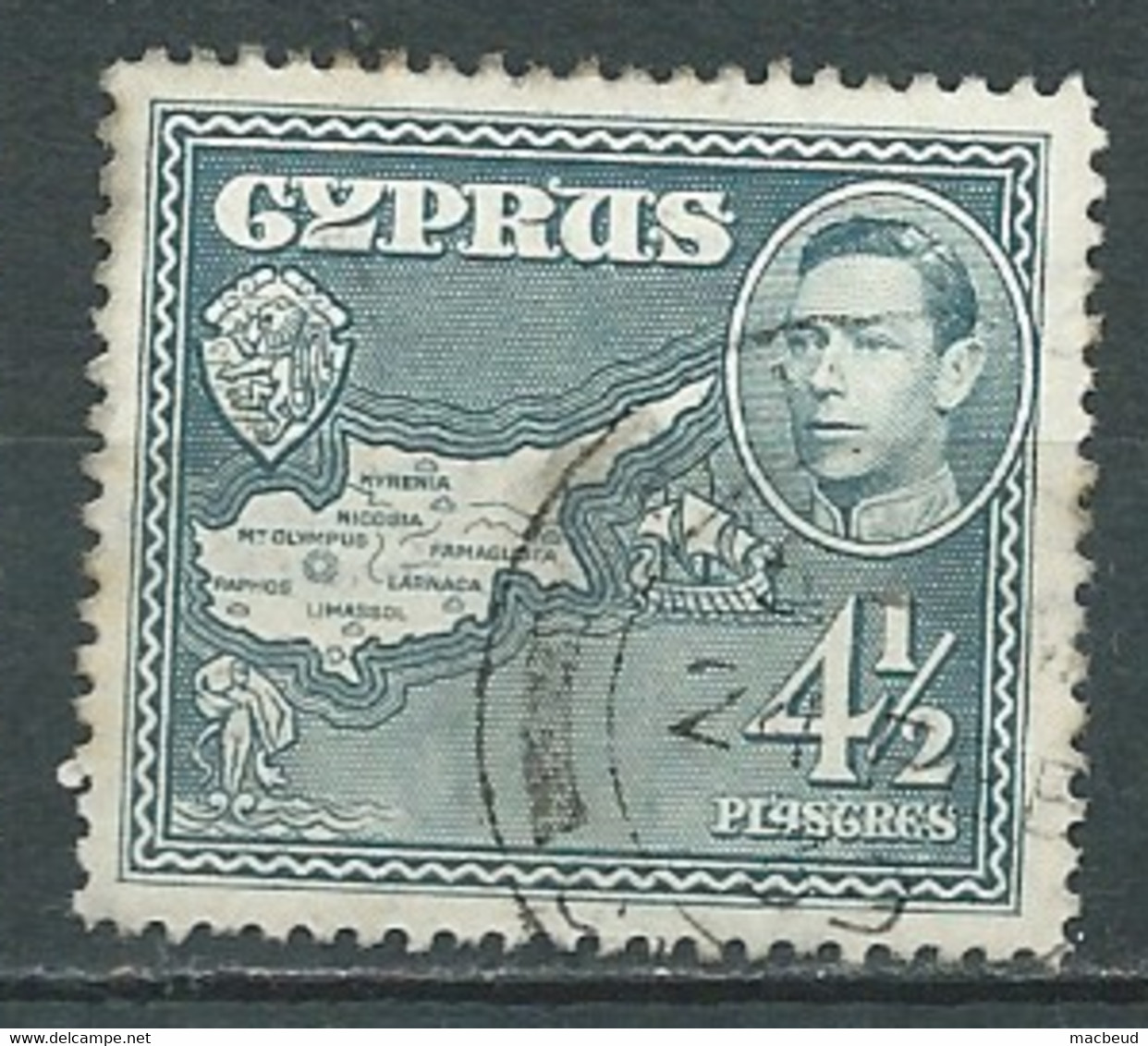 Chypre -  Yvert N° 140  Oblitéré  -  Pal 8304 - Cyprus (...-1960)
