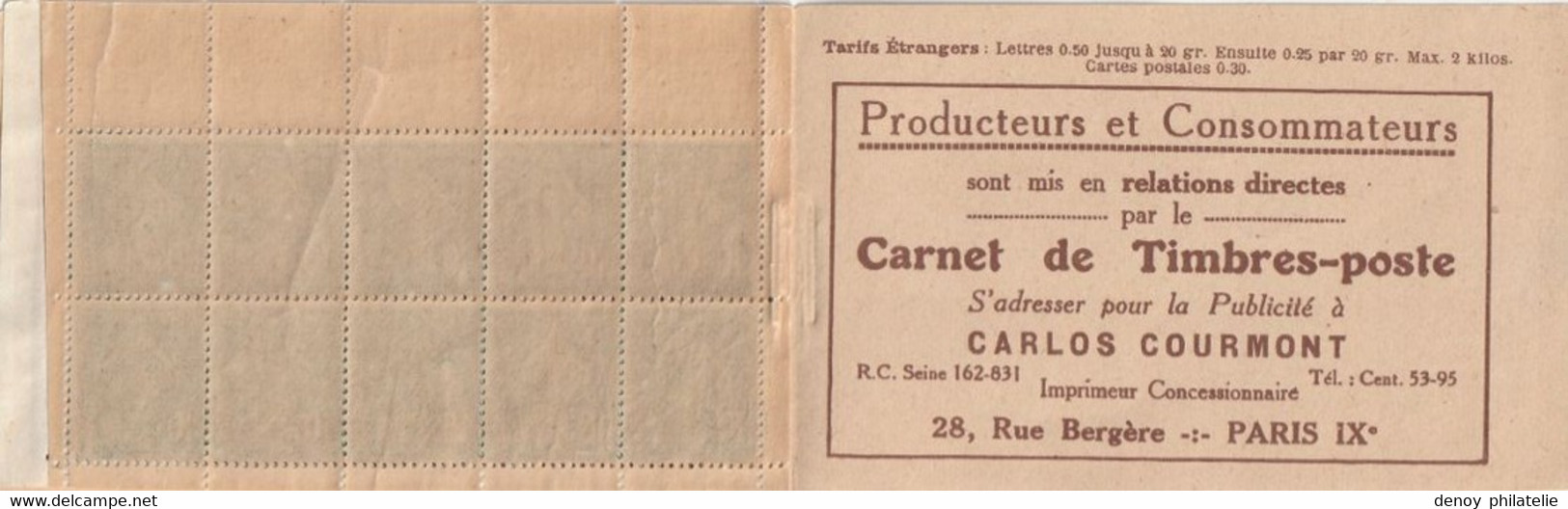 France Carnet Semeuse Camée Yvert 159-C3 ** Serie 44, NsC, Couverture L'Aigle, Docteur Franck - Sonstige & Ohne Zuordnung