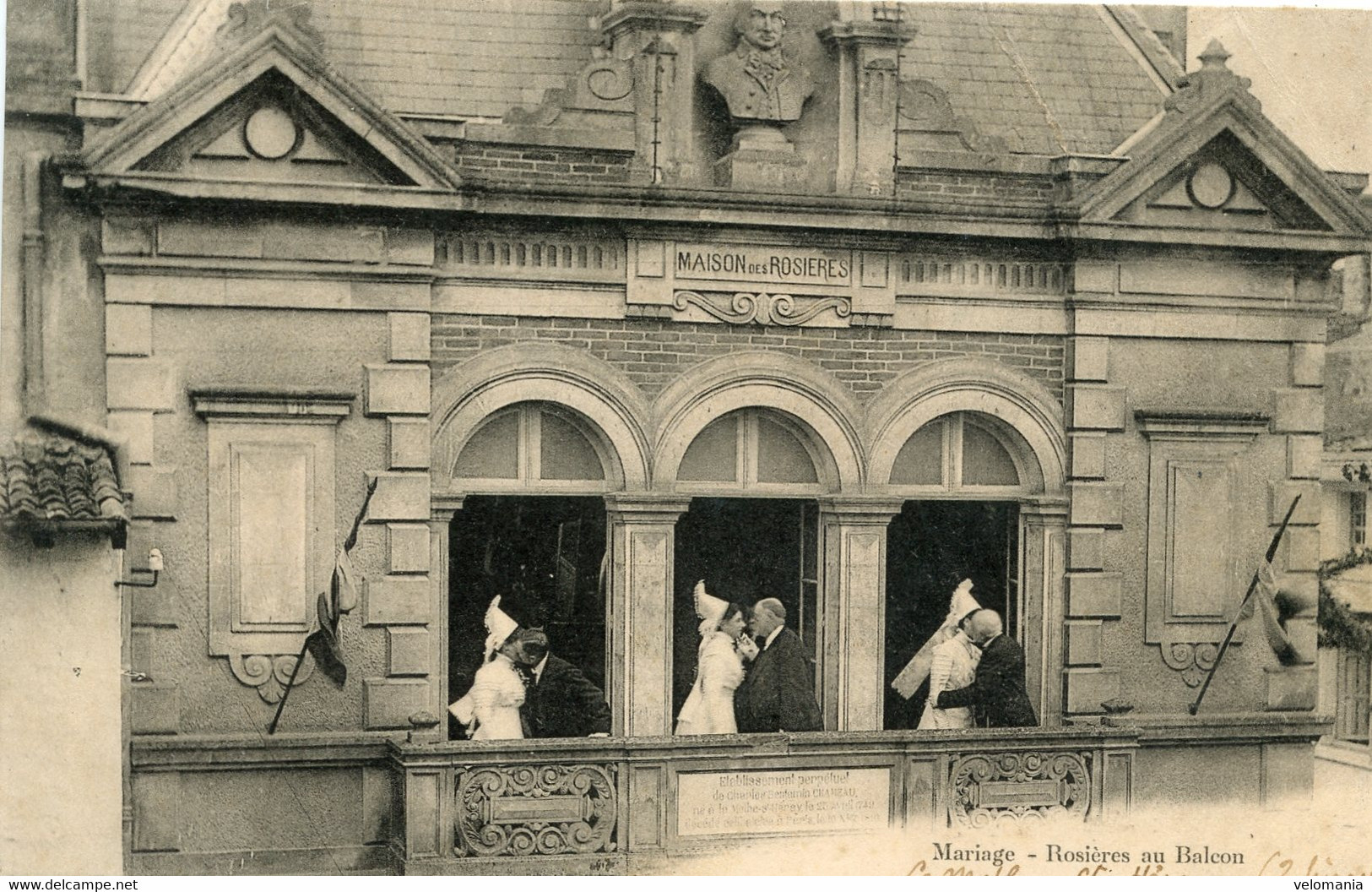 12056 Cpa 79 La Mothe Saint Héraye - Mariage - Rosières Au Balcon - La Mothe Saint Heray