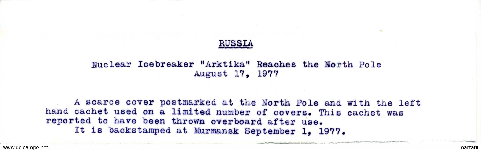 RUSSIA URSS Nuclear Icebreaker "ARKTIKA" Reaches The North Pole (Murmansk September 1, 1977) + Documents - Expéditions Arctiques