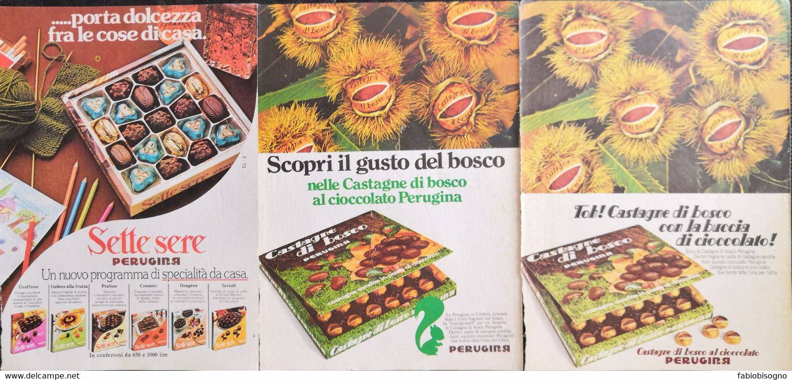 1973/75 - Cioccolato PERUGINA - 15 Pag. Pubblicità Cm. 13 X 18 - Chocolat