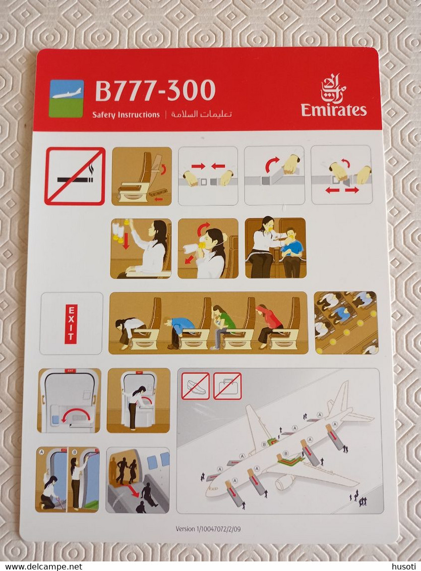 Emirates Boeing 777-300 - Sicherheitsinfos