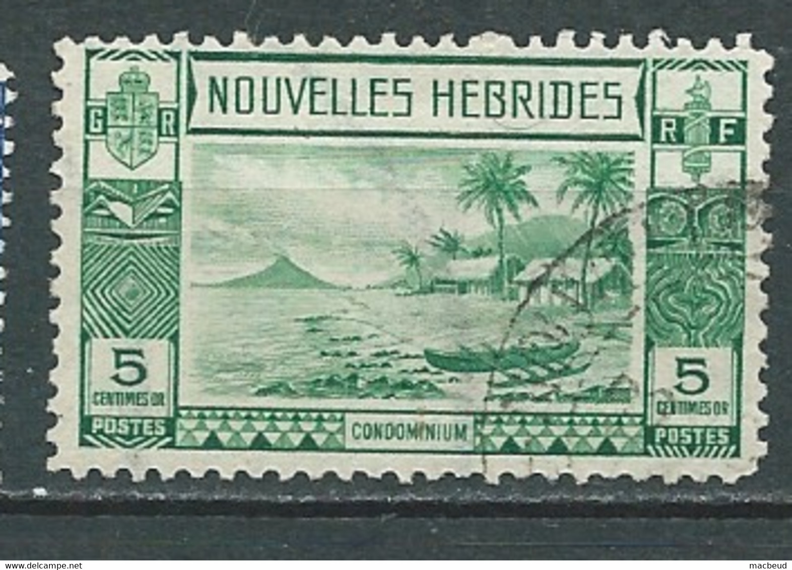 Nouvelles Hebrides -yvert N°100 Oblitéré -  Pal 8514 - Usati