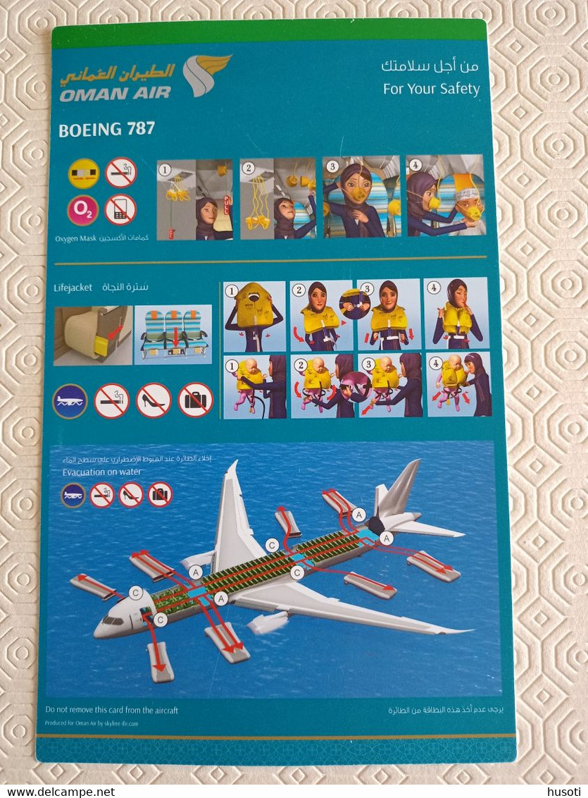 Oman Air Boeing 787 - Safety Cards