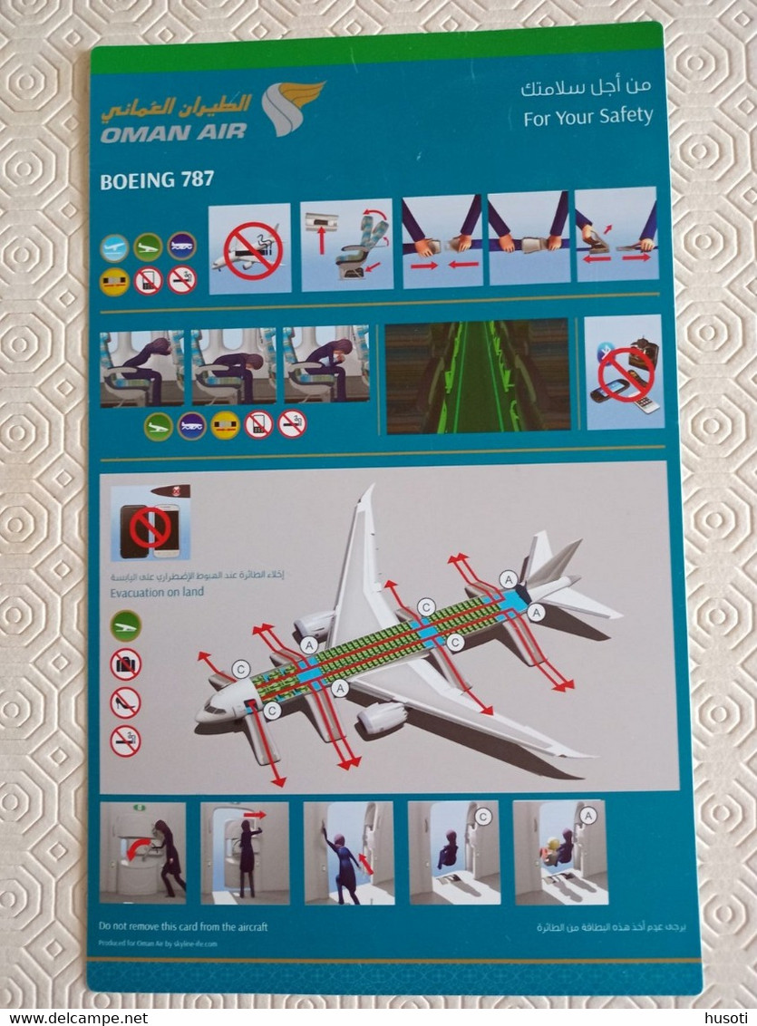 Oman Air Boeing 787 - Consignes De Sécurité