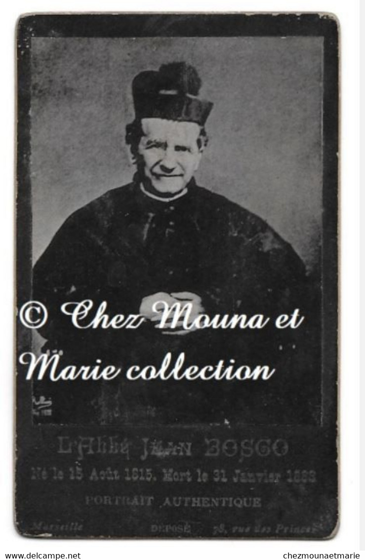 ABBE JEAN BOSCO 1815 1888 - MARSEILLE - BOUCHES DU RHONE - CDV PHOTO - Identifizierten Personen