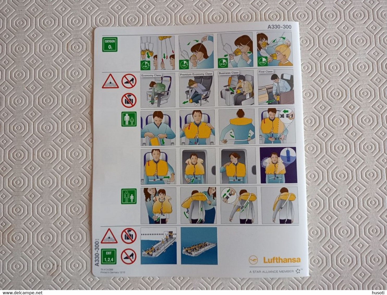 Lufthansa Airbus A 330-300 - Consignes De Sécurité