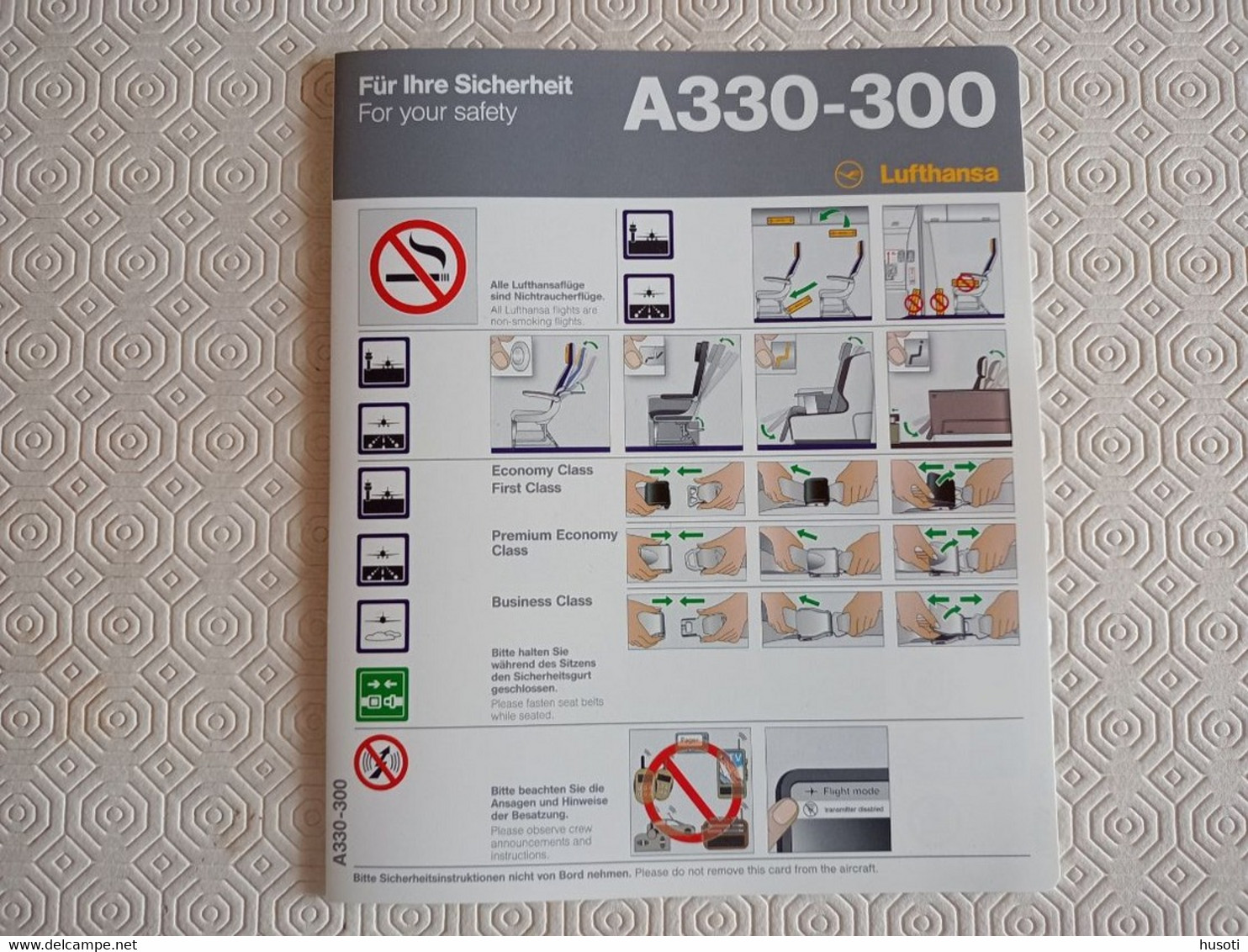 Lufthansa Airbus A 330-300 - Fichas De Seguridad