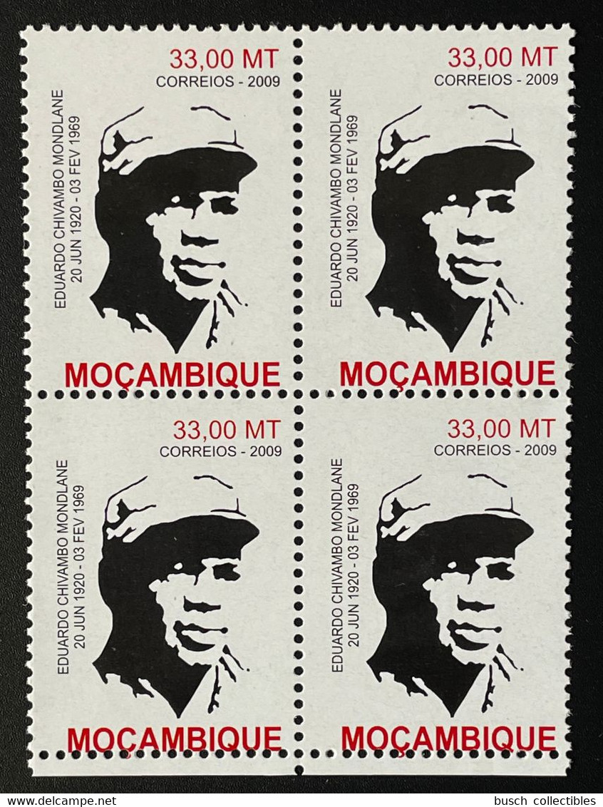 Moçambique Mozambique Mosambik 2009 Mi. 3272 Eduardo Chivambo Mondlane Block Of 4 - Mosambik