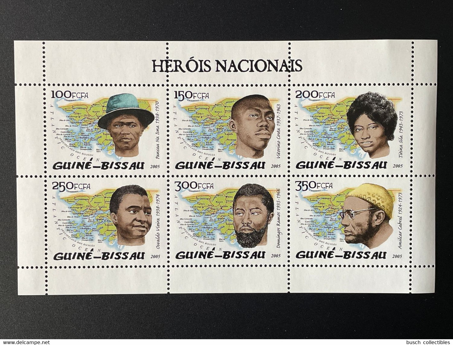 Guiné-Bissau Guinea Guinée 2005 Mi. 3196 - 3201 Herois Nacionais Héros Helden Amilcar Cabral Vieira Ramos - Guinea-Bissau