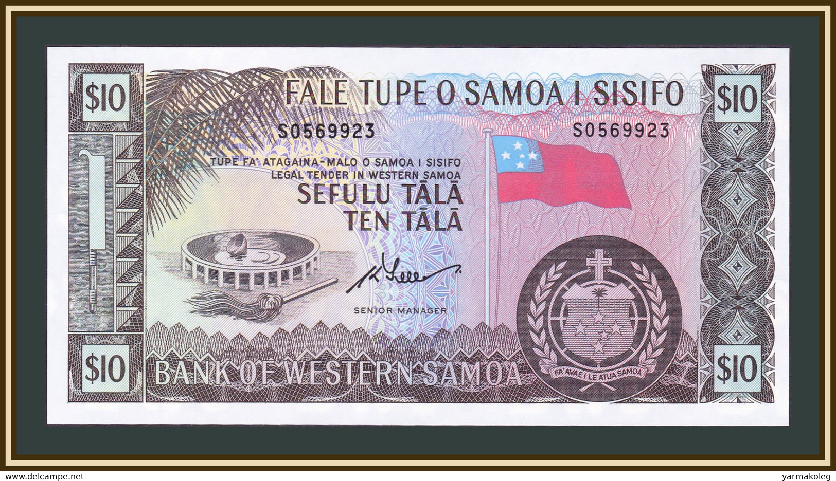 Western Samoa 10 Tala 1967 (2020) P-18d (official Reprint, Prefix S) UNC - Samoa