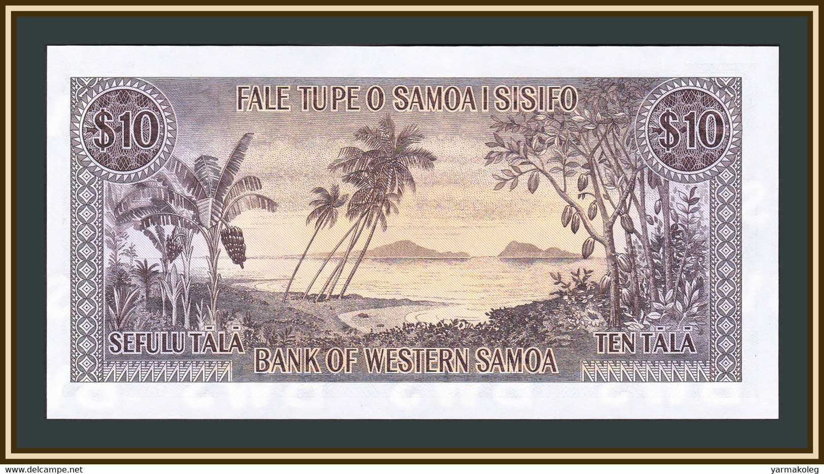 Western Samoa 10 Tala 1967 (2020) P-18d (official Reprint, Prefix S) UNC - Samoa