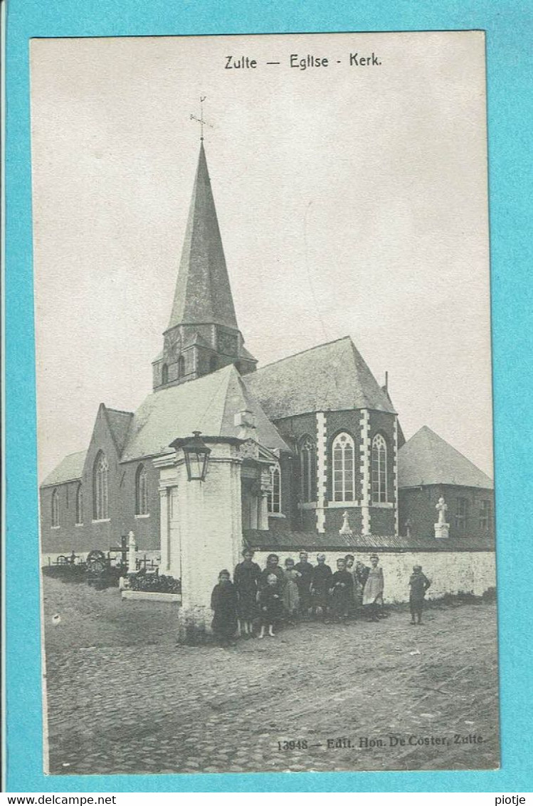 * Zulte (Oost Vlaanderen) * (Edit Hon. De Coster, Nr 13948) église, Kerk Church, Kirche, Animée, Cimetière, Zeldzaam TOP - Zulte