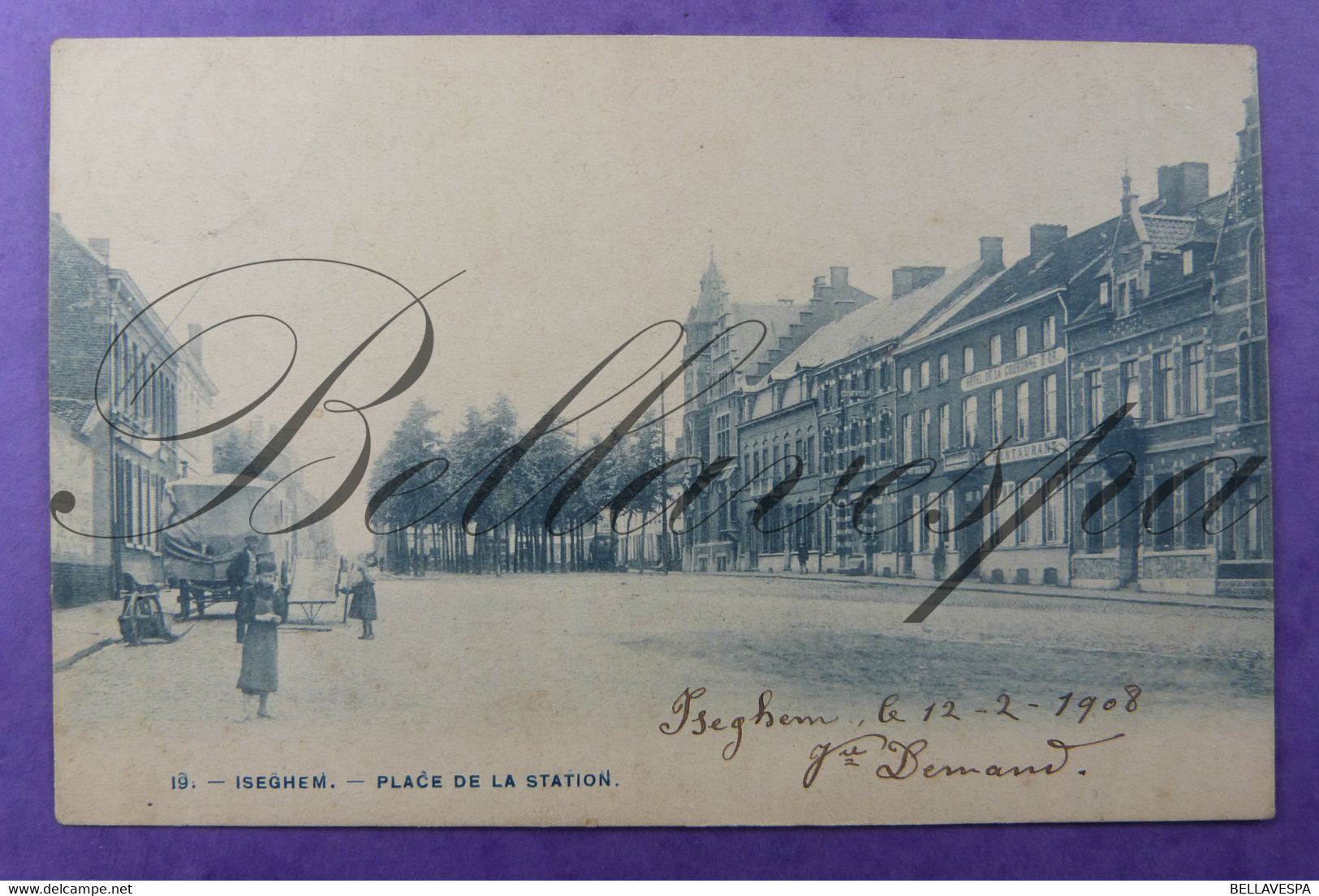 Izegem. Place De La Station. H.Bertels Brux. N°19-1908 - Izegem