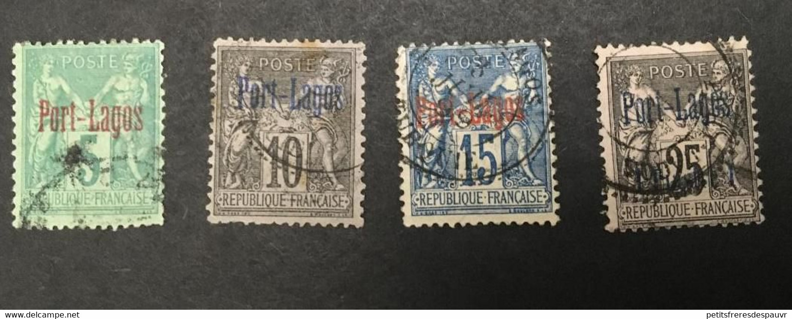 COLONIE FRANCAISE - PORT LAGOS - YT 1 à 4  - Oblitérés Used - Cote 255E - Gebraucht