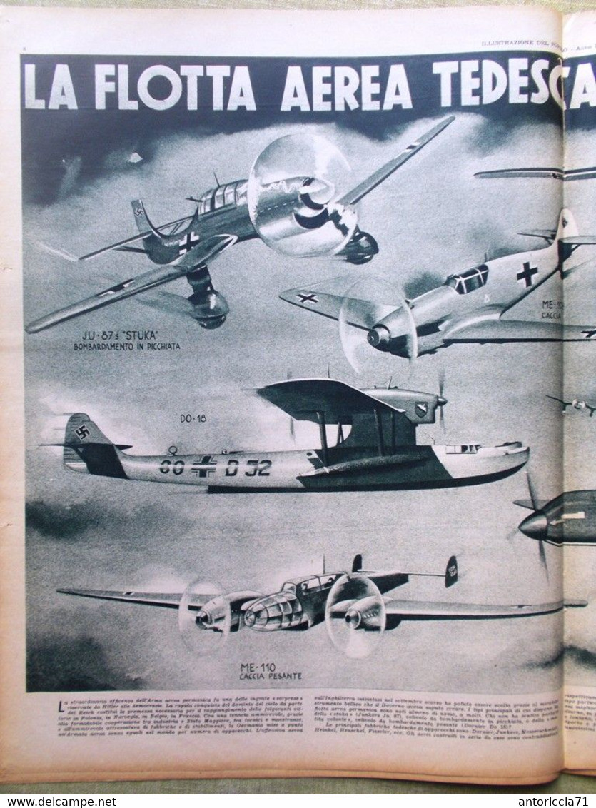 Illustrazione Del Popolo 15 Febbraio 1941 WW2 Flotta Aerea Tedesca Giarabub Sole - Guerre 1939-45