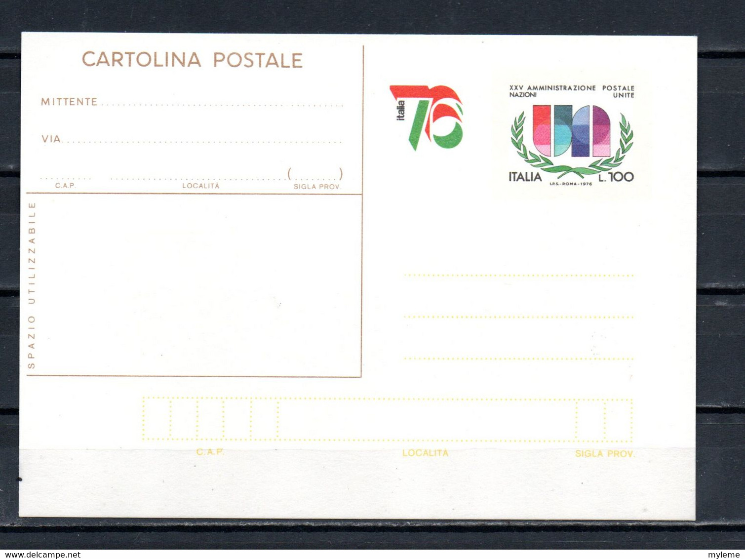 AG2-26 Italie Entier Postal N°  P191   En Parfait état  A Saisir !!! - Interi Postali