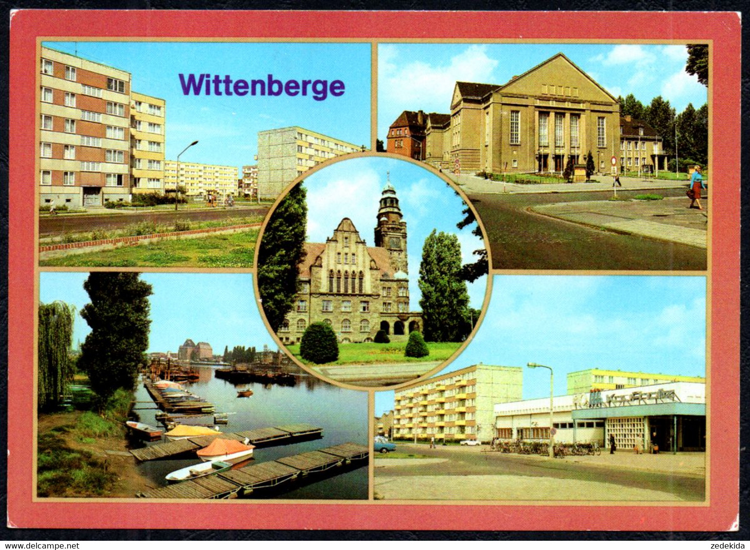 F7310 - Wittenberge Schwimmhalle Kulturhaus HO Kaufhalle Rathaus - Bild Und Heimat Reichenbach - Wittenberge