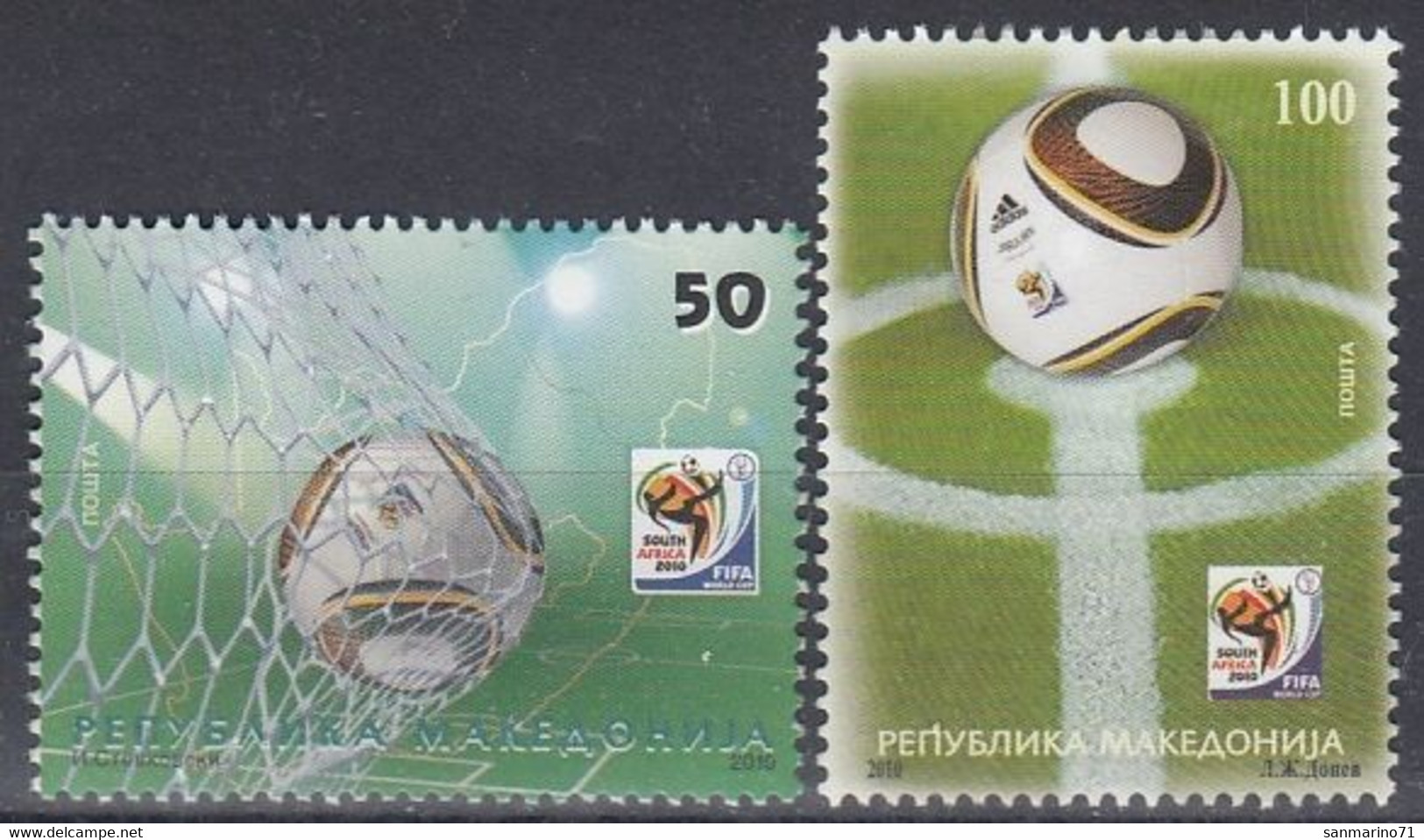 MACEDONIA 554-555,unused,football - 2010 – South Africa