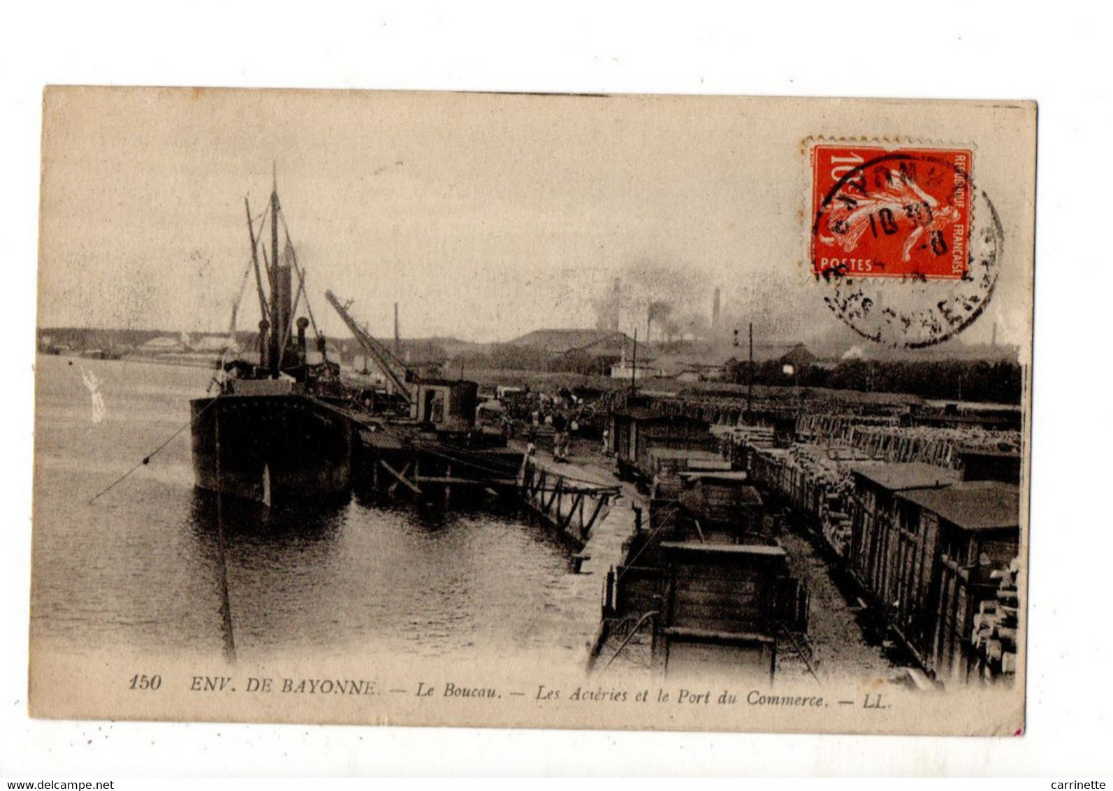 LE BOUCAU Près De BAYONNE - 64 - Pays Basque - Les Aciéries Et Le Port De Commerce (Wagons) - Achat Immédiat - Boucau