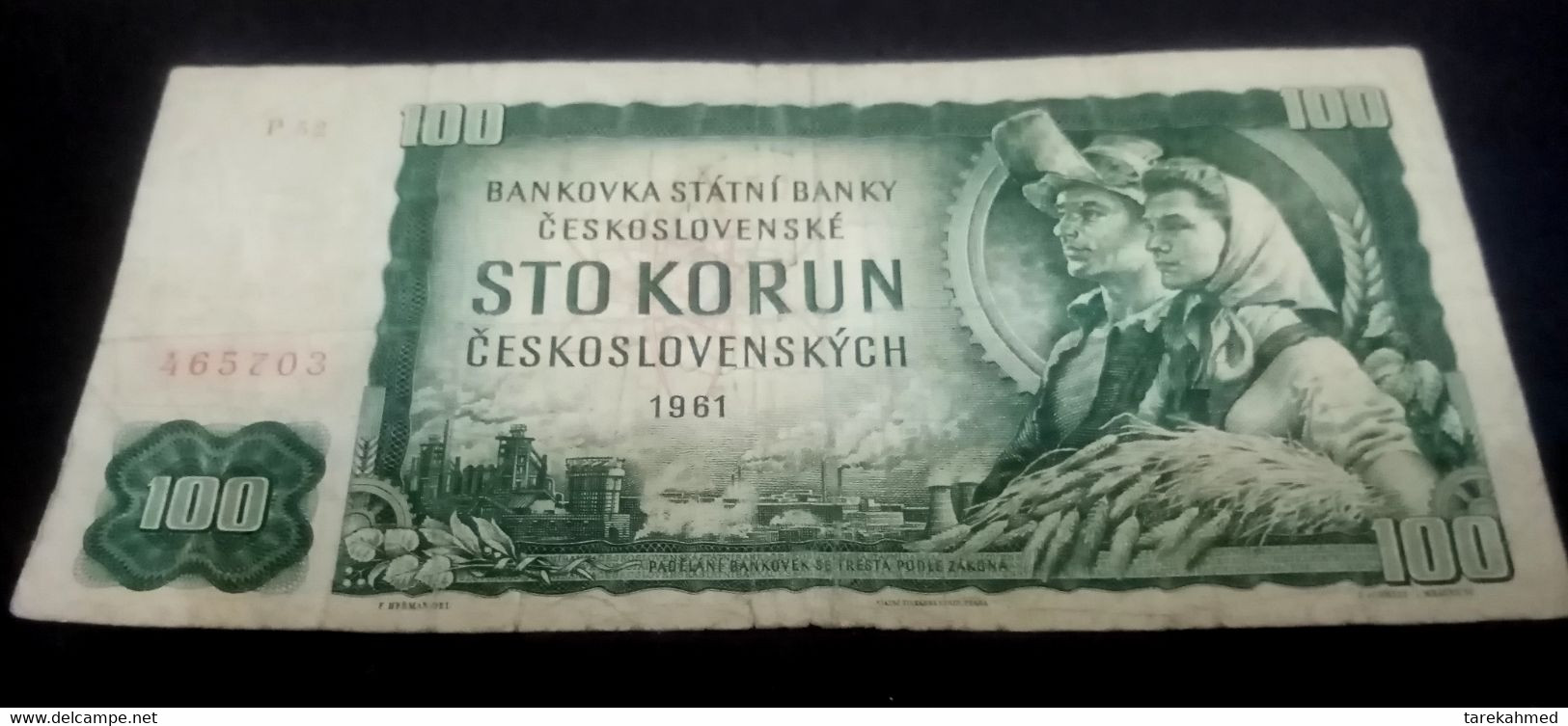 CZECHOSLOVAKIA , P91b , 100 KORUN , 1961 , Serie Z , VF - Czechoslovakia